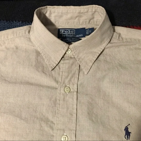 Vintage Ralph Lauren Polo Lowell Sport Shirt M Oxford Sportsman stadium Rlx 1 Cp - Picture 3 of 9